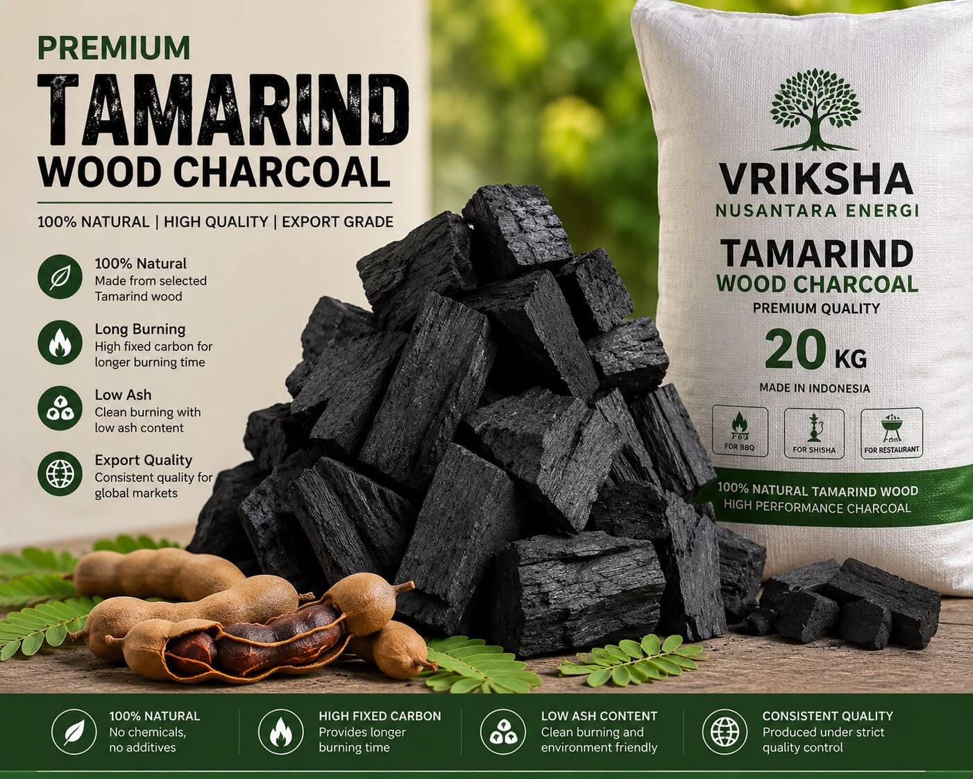 Premium Tamarin Wood Charcoal